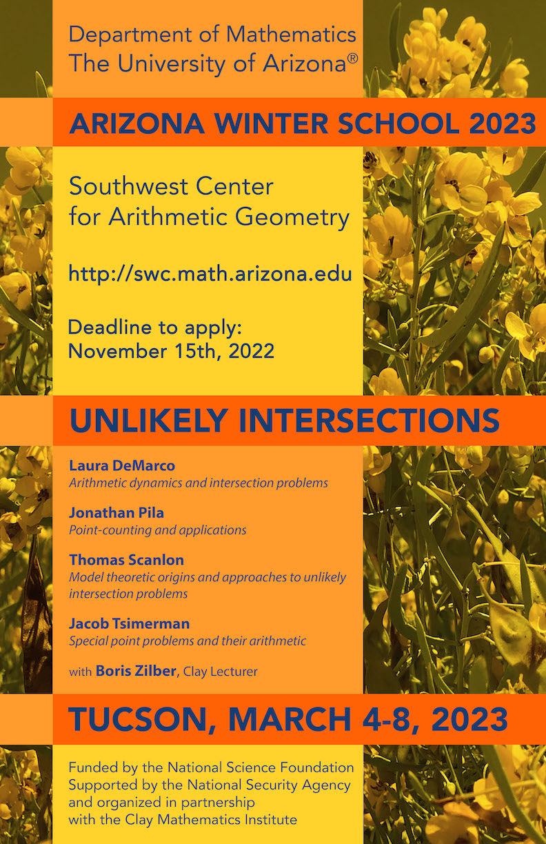 Southwest Center for Arithmetic Geometry AWS 2023